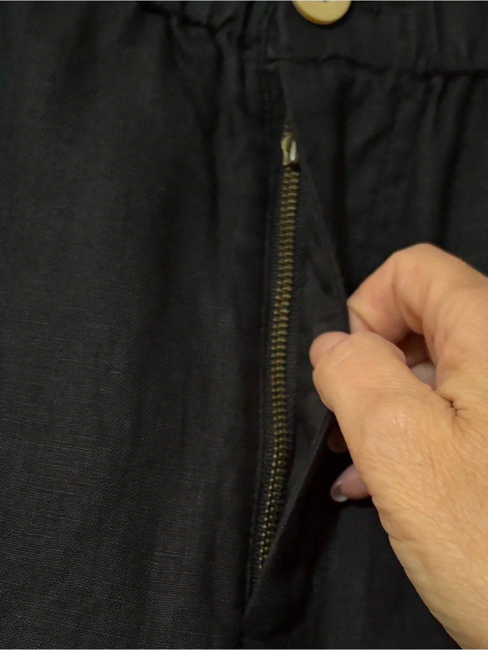 Quince Men’s 100% European Linen Pants Black